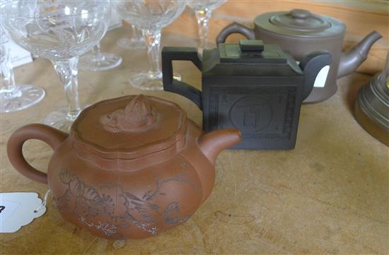 3 Yixang style Chinese teapots